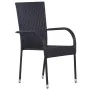 Juego de comedor de jardín 5 piezas ratán sintético negro by , Garden sets - Ref: Foro24-3156656, Price: 354,23 €, Discount: %