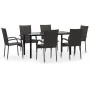 Juego de comedor de jardín 7 piezas ratán sintético marrón von , Gartensets - Ref: Foro24-3156661, Preis: 398,80 €, Rabatt: %