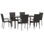 Juego de comedor de jardín 7 piezas ratán sintético marrón von , Gartensets - Ref: Foro24-3156661, Preis: 398,80 €, Rabatt: %