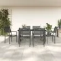 Juego de comedor para jardín 7 piezas acero y textilene negro von , Gartensets - Ref: Foro24-3200731, Preis: 406,57 €, Rabatt: %