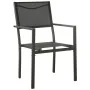 Juego de comedor para jardín 5 piezas acero y textilene negro von , Gartensets - Ref: Foro24-3200727, Preis: 272,48 €, Rabatt: %