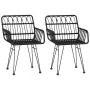 Juego de comedor de jardín 3 piezas ratán sintético negro by , Garden sets - Ref: Foro24-3157866, Price: 219,22 €, Discount: %