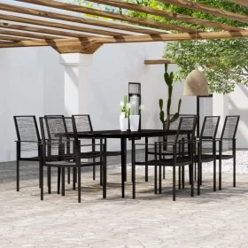 Juego de comedor de jardín 9 piezas negro von , Gartensets - Ref: Foro24-3099208, Preis: 551,00 €, Rabatt: %