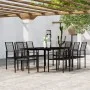 Juego de comedor de jardín 9 piezas negro by , Garden sets - Ref: Foro24-3099208, Price: 556,31 €, Discount: %