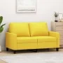 Sofá de 2 plazas de tela amarillo claro 120 cm by , Sofas - Ref: Foro24-359160, Price: 193,88 €, Discount: %