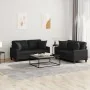 Juego de sofás con cojines 2 piezas cuero sintético negro von , Sofas - Ref: Foro24-3201368, Preis: 443,19 €, Rabatt: %