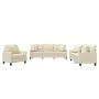 Juego de sofás con cojines 3 piezas cuero sintético color crema by , Sofas - Ref: Foro24-3201349, Price: 598,38 €, Discount: %