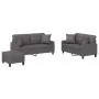 Juego de sofás con cojines 3 piezas cuero sintético gris by , Sofas - Ref: Foro24-3201375, Price: 455,86 €, Discount: %