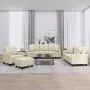 Juego de sofás con cojines 4 piezas cuero sintético color crema von , Sofas - Ref: Foro24-3201354, Preis: 642,06 €, Rabatt: %