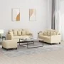 Juego de sofás con cojines 3 piezas tela crema by , Sofas - Ref: Foro24-3201658, Price: 496,25 €, Discount: %