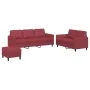 Juego de sofás con cojines 3 piezas cuero sintético rojo tinto von , Sofas - Ref: Foro24-3201768, Preis: 481,22 €, Rabatt: %