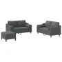 Juego de sofás con cojines 3 piezas tela gris oscuro von , Sofas - Ref: Foro24-3201827, Preis: 484,71 €, Rabatt: %