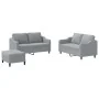 Juego de sofás con cojines 3 piezas tela gris claro von , Sofas - Ref: Foro24-3201810, Preis: 465,44 €, Rabatt: %