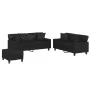 Juego de sofás con cojines 3 piezas cuero sintético negro by , Sofas - Ref: Foro24-3201929, Price: 597,45 €, Discount: %