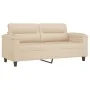 Juego de sofás con cojines 3 piezas tela microfibra crema by , Sofas - Ref: Foro24-3202336, Price: 538,29 €, Discount: %
