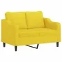 Juego de sofás con cojines 3 piezas tela amarillo claro by , Sofas - Ref: Foro24-3201831, Price: 490,03 €, Discount: %