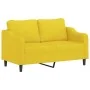 Juego de sofás con cojines 3 piezas tela amarillo claro by , Sofas - Ref: Foro24-3201831, Price: 490,03 €, Discount: %