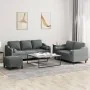 Juego de sofás con cojines 3 piezas tela gris oscuro by , Sofas - Ref: Foro24-3201859, Price: 549,58 €, Discount: %