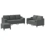 Juego de sofás con cojines 3 piezas tela gris oscuro by , Sofas - Ref: Foro24-3201859, Price: 549,58 €, Discount: %