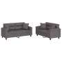 Juego de sofás con cojines 2 piezas cuero sintético gris by , Sofas - Ref: Foro24-3202374, Price: 490,11 €, Discount: %