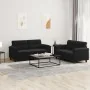 Juego de sofás con cojines 2 piezas tela microfibra negro von , Sofas - Ref: Foro24-3202317, Preis: 539,20 €, Rabatt: %