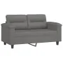 Juego de sofás con cojines 3 piezas tela microfibra gris oscuro by , Sofas - Ref: Foro24-3202322, Price: 522,28 €, Discount: %