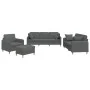 Juego de sofás con cojines 4 piezas tela gris oscuro by , Sofas - Ref: Foro24-3202079, Price: 697,03 €, Discount: %