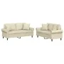 Juego de sofás con cojines 2 piezas cuero sintético color crema von , Sofas - Ref: Foro24-3202161, Preis: 454,61 €, Rabatt: %