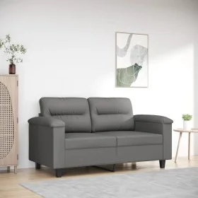 Sofá de 2 plazas de tela de microfibra gris oscuro 120 cm by , Sofas - Ref: Foro24-359557, Price: 242,53 €, Discount: %