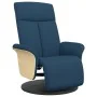 Sillón reclinable con reposapiés tela azul by , Armchairs - Ref: Foro24-356528, Price: 240,37 €, Discount: %