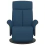 Sillón reclinable con reposapiés tela azul by , Armchairs - Ref: Foro24-356528, Price: 240,37 €, Discount: %