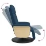 Sillón reclinable con reposapiés tela azul by , Armchairs - Ref: Foro24-356528, Price: 240,37 €, Discount: %