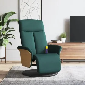 Sillón reclinable de masaje con reposapiés tela verde oscuro by , Armchairs - Ref: Foro24-356537, Price: 259,81 €, Discount: %