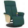Sillón reclinable de masaje con reposapiés tela verde oscuro by , Armchairs - Ref: Foro24-356537, Price: 259,81 €, Discount: %
