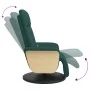 Sillón reclinable de masaje con reposapiés tela verde oscuro by , Armchairs - Ref: Foro24-356537, Price: 259,81 €, Discount: %