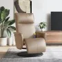 Sillón reclinable masaje reposapiés cuero sintético capuchino by , Armchairs - Ref: Foro24-356556, Price: 229,39 €, Discount: %