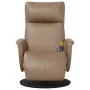 Sillón reclinable masaje reposapiés cuero sintético capuchino by , Armchairs - Ref: Foro24-356556, Price: 229,39 €, Discount: %
