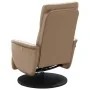 Sillón reclinable masaje reposapiés cuero sintético capuchino by , Armchairs - Ref: Foro24-356556, Price: 229,39 €, Discount: %
