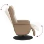 Sillón reclinable masaje reposapiés cuero sintético capuchino by , Armchairs - Ref: Foro24-356556, Price: 229,39 €, Discount: %