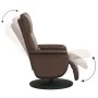 Sillón reclinable masaje con reposapiés cuero sintético marrón von , Sessel - Ref: Foro24-356554, Preis: 234,15 €, Rabatt: %