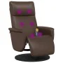 Sillón reclinable masaje con reposapiés cuero sintético marrón von , Sessel - Ref: Foro24-356554, Preis: 234,15 €, Rabatt: %