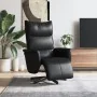 Sillón reclinable con reposapiés cuero sintético negro de , Sillones - Ref: Foro24-356589, Precio: 217,63 €, Descuento: %