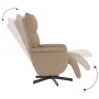 Sillón reclinable masaje reposapiés cuero sintético capuchino by , Armchairs - Ref: Foro24-356596, Price: 236,29 €, Discount: %