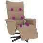 Sillón reclinable masaje reposapiés cuero sintético capuchino by , Armchairs - Ref: Foro24-356596, Price: 236,29 €, Discount: %