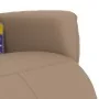 Sillón reclinable masaje reposapiés cuero sintético capuchino by , Armchairs - Ref: Foro24-356596, Price: 236,29 €, Discount: %