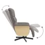Sillón reclinable con reposapiés tela gris taupe by , Armchairs - Ref: Foro24-356606, Price: 235,79 €, Discount: %