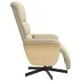 Sillón reclinable de masaje con reposapiés tela color crema by , Armchairs - Ref: Foro24-356619, Price: 255,20 €, Discount: %