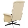 Sillón reclinable de masaje con reposapiés tela color crema by , Armchairs - Ref: Foro24-356619, Price: 255,20 €, Discount: %