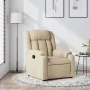 Sillón reclinable de tela crema by , Armchairs - Ref: Foro24-373583, Price: 225,58 €, Discount: %