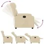 Sillón reclinable de tela crema by , Armchairs - Ref: Foro24-373583, Price: 225,58 €, Discount: %